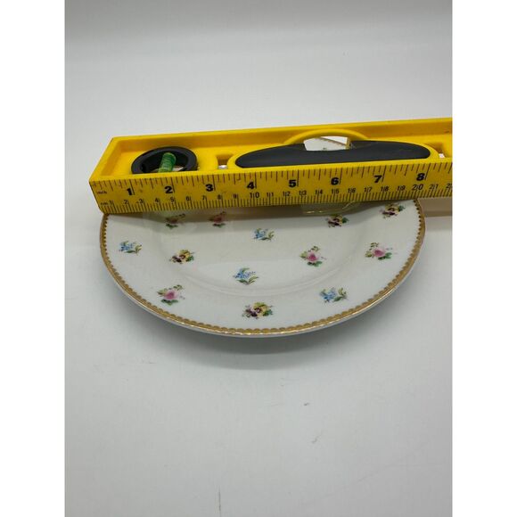 I. Godinger & Company 8” Rosebud Dessert Plate Gold Trim EUC - Picture 5 of 5